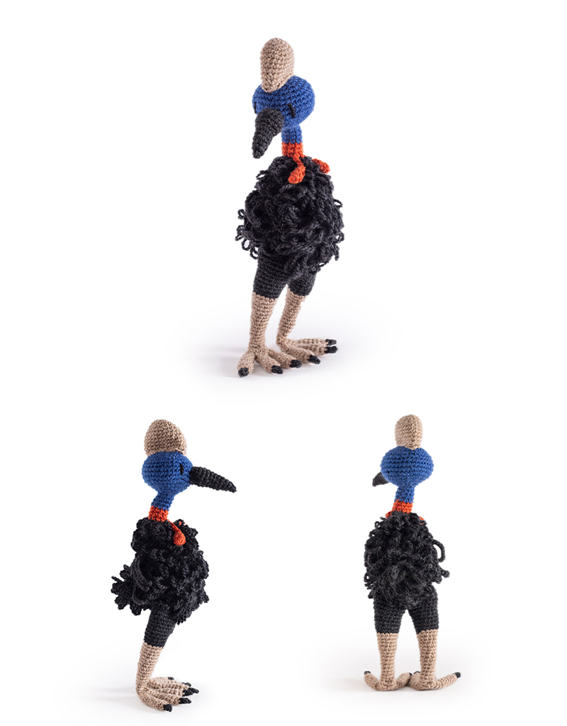 toft ed's animal kevin the cassowary amigurumi crochet